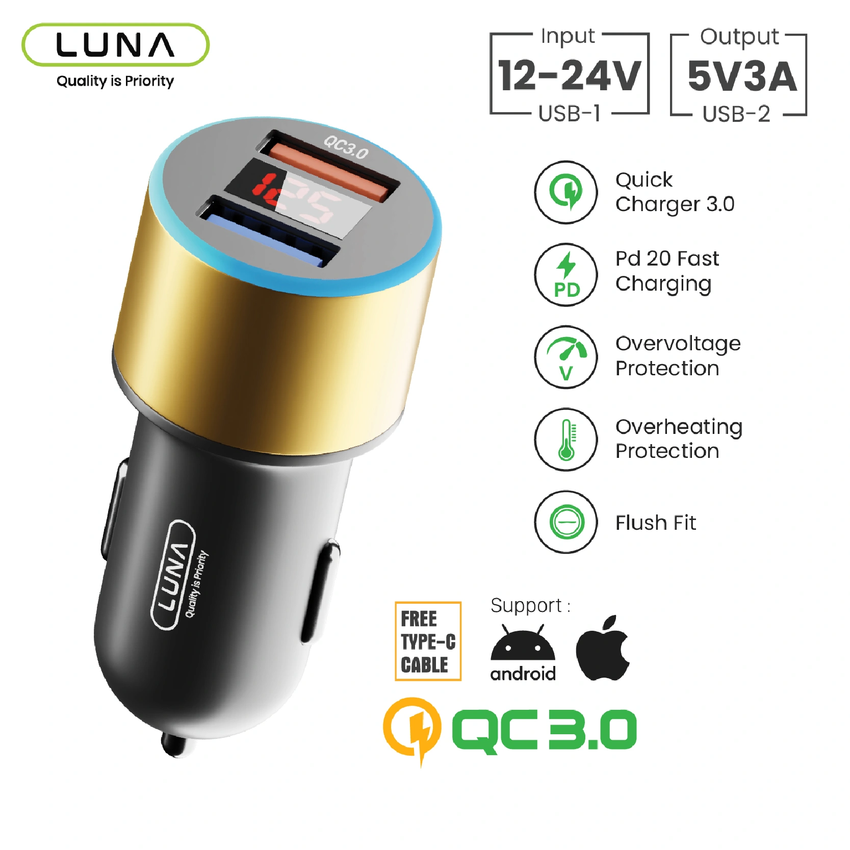 LUNIX Vape Pen, Essential, device, Gold